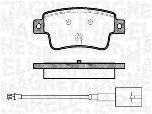 MAGNETI MARELLI Комплект тормозных колодок, дисковый тормоз 363916060446